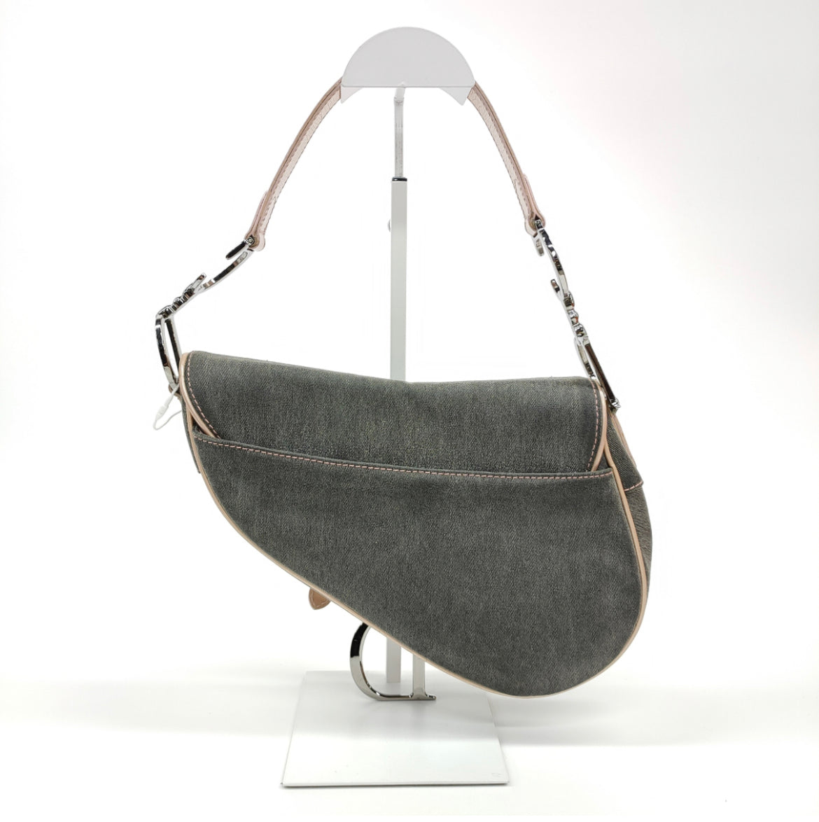Dior saddle bag Vintage denim with pink leather strap