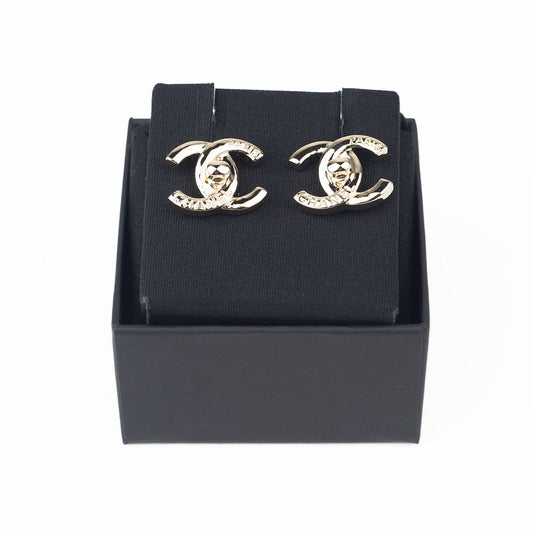 Chanel CC Golden Earrings
