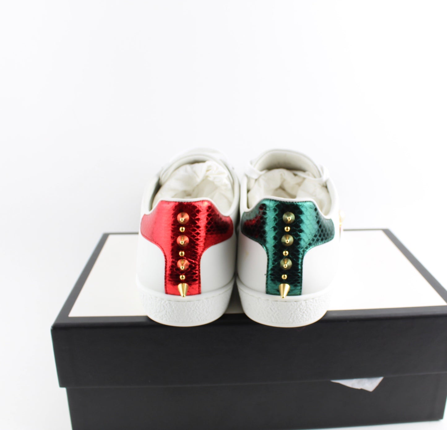 GUCCI ACE STUDDED LEATHER SNEAKERS