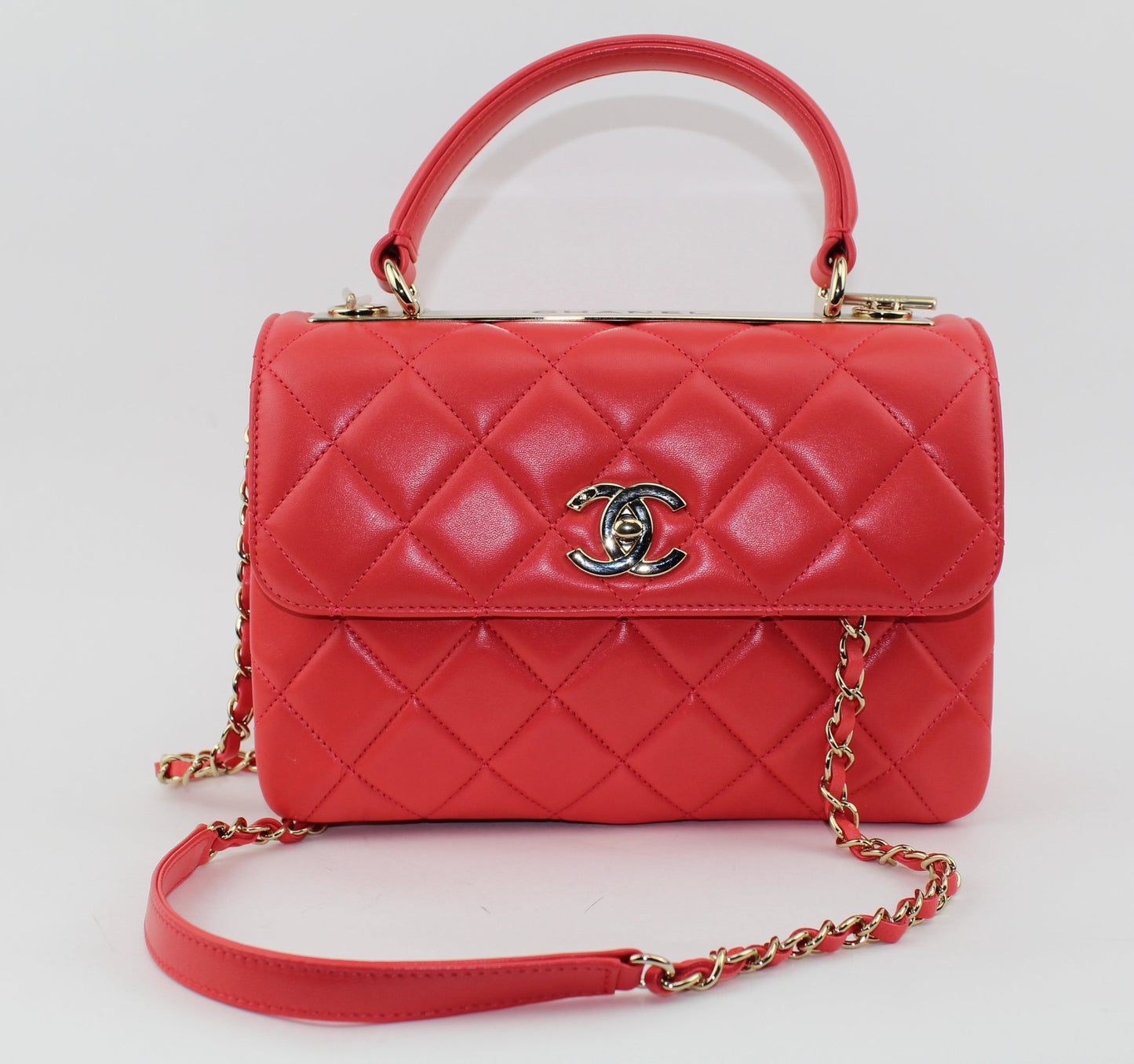 CHANEL FLAP BAG WITH TOP HANDLE