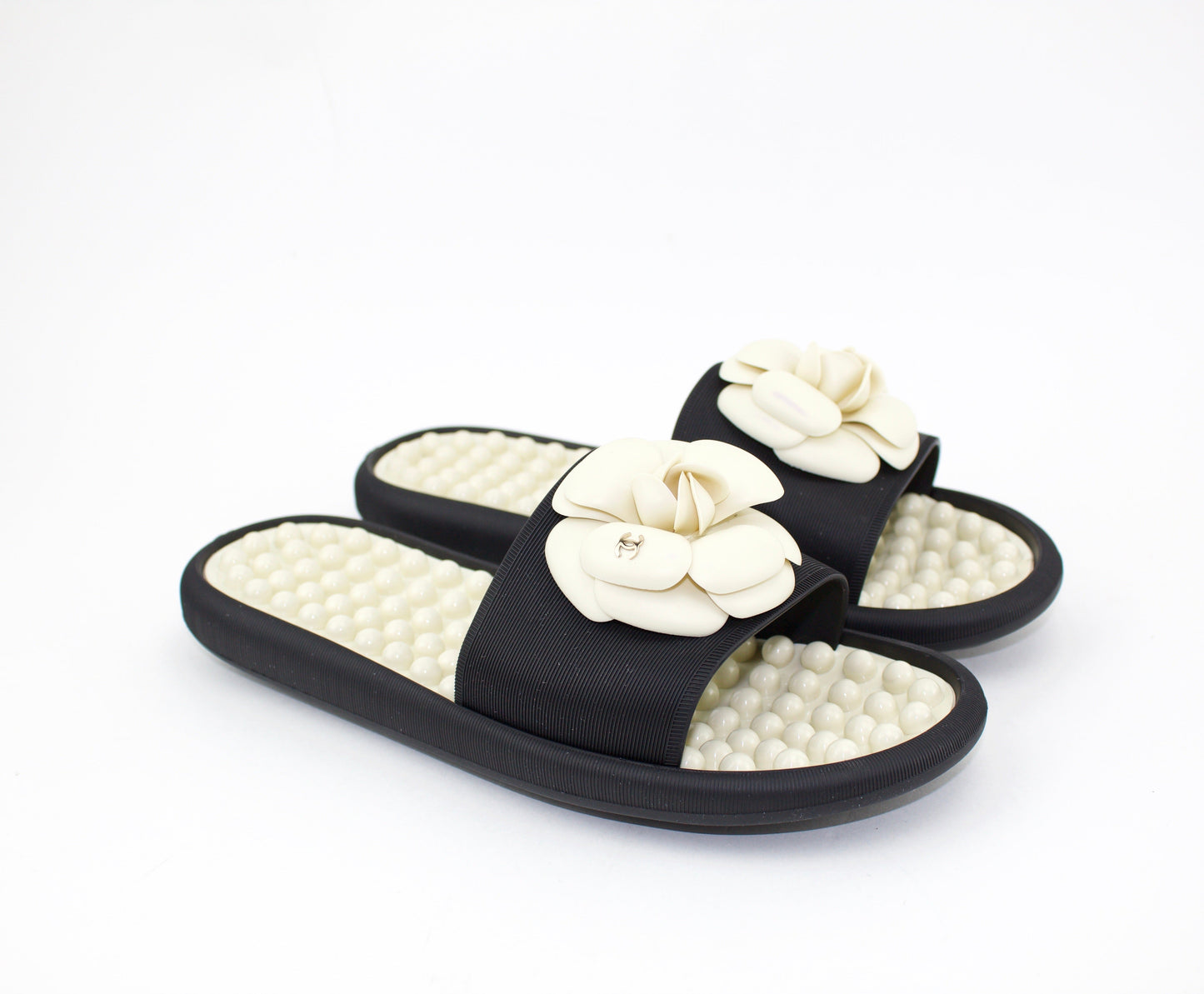 CHANEL CAMELLIA POOL SLIDES