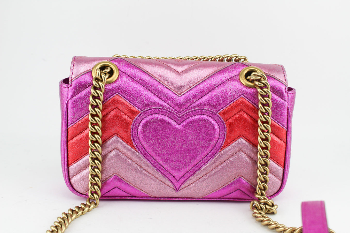 Gucci GG Marmont Mini Shoulder bag Pink and Purple