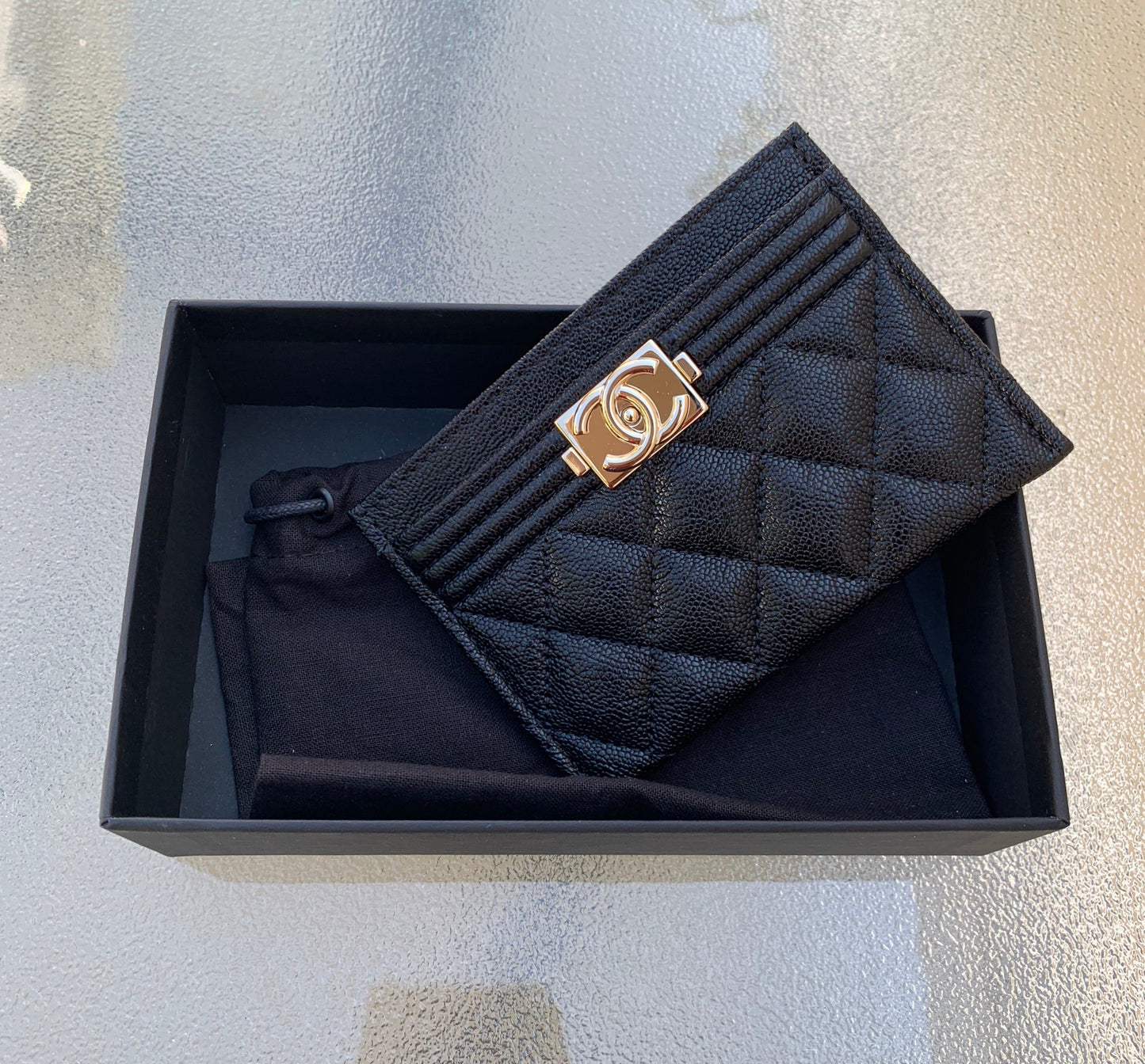 Chanel Black card holder