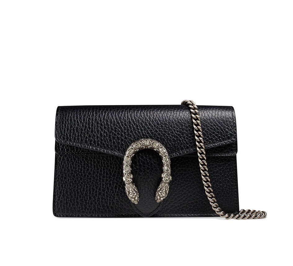 Gucci Dionysus GG Supreme Super Mini Bag in Black