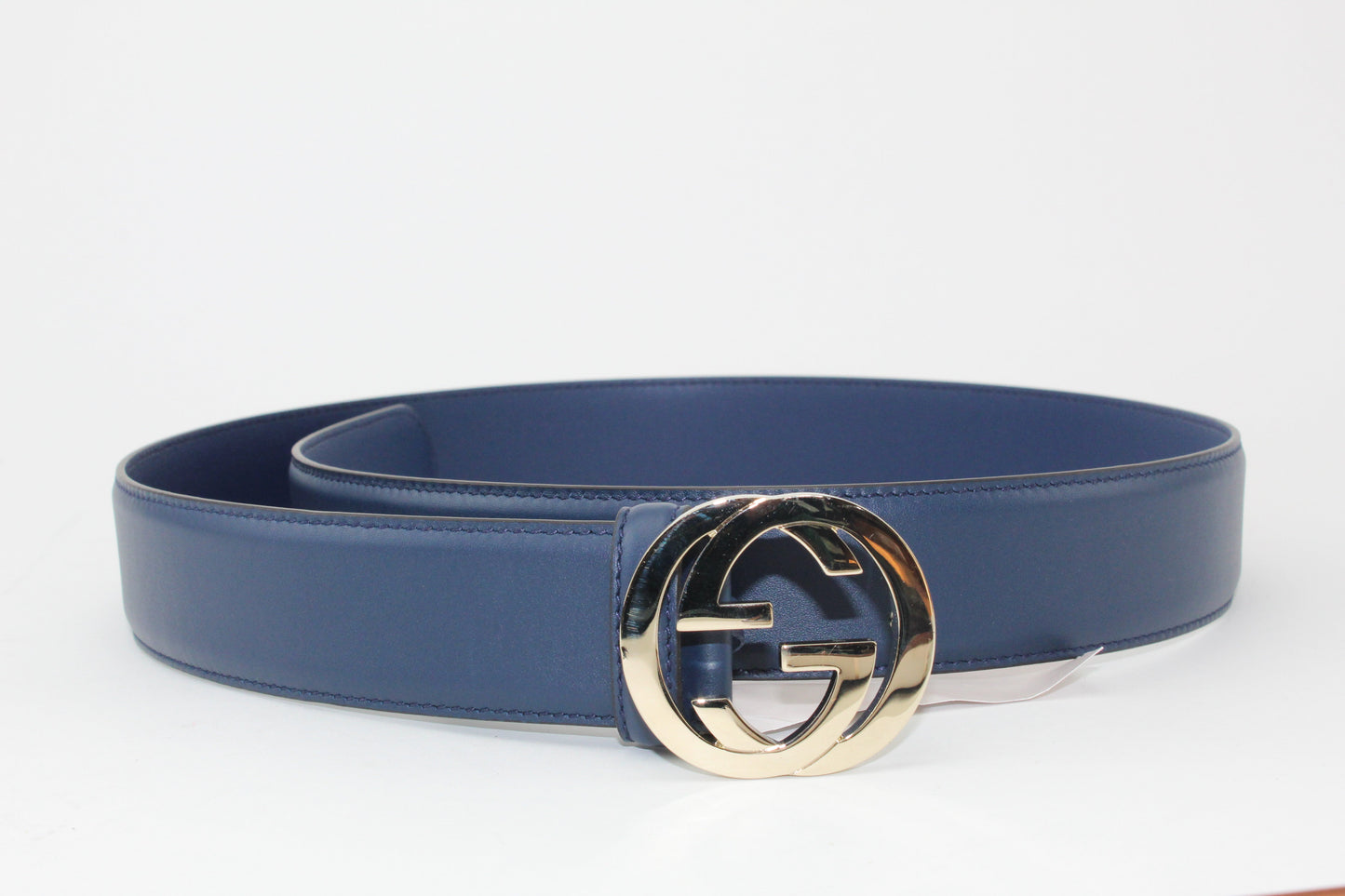 Gucci GG Leather Belt blue