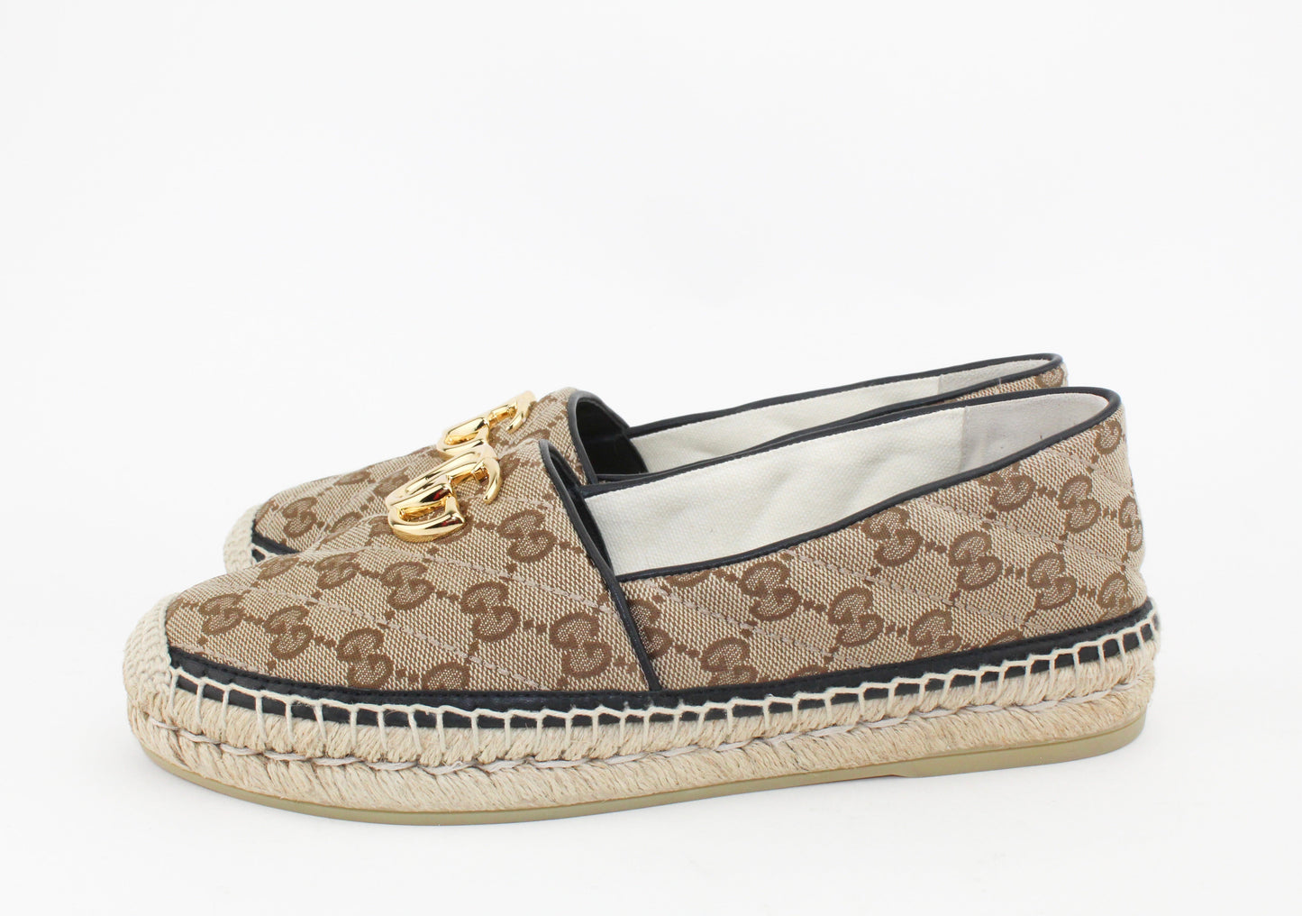 Gucci  GG matelassé canvas espadrille