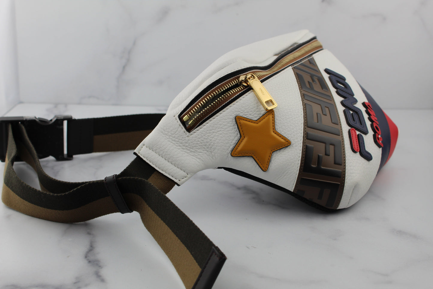 Fendi Mania Roma Leather Belt Bag