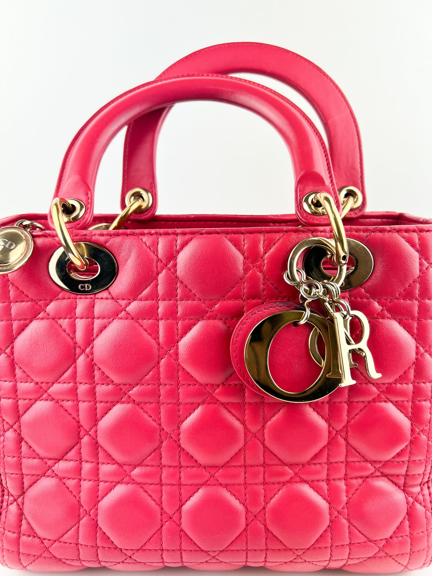 Dior Lambskin Cannage Medium Lady Dior