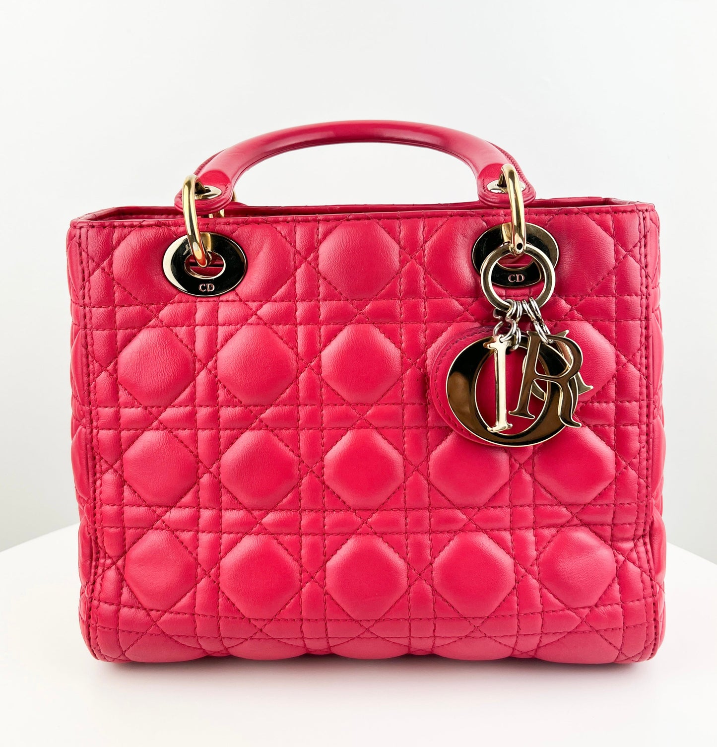 Dior Lambskin Cannage Medium Lady Dior