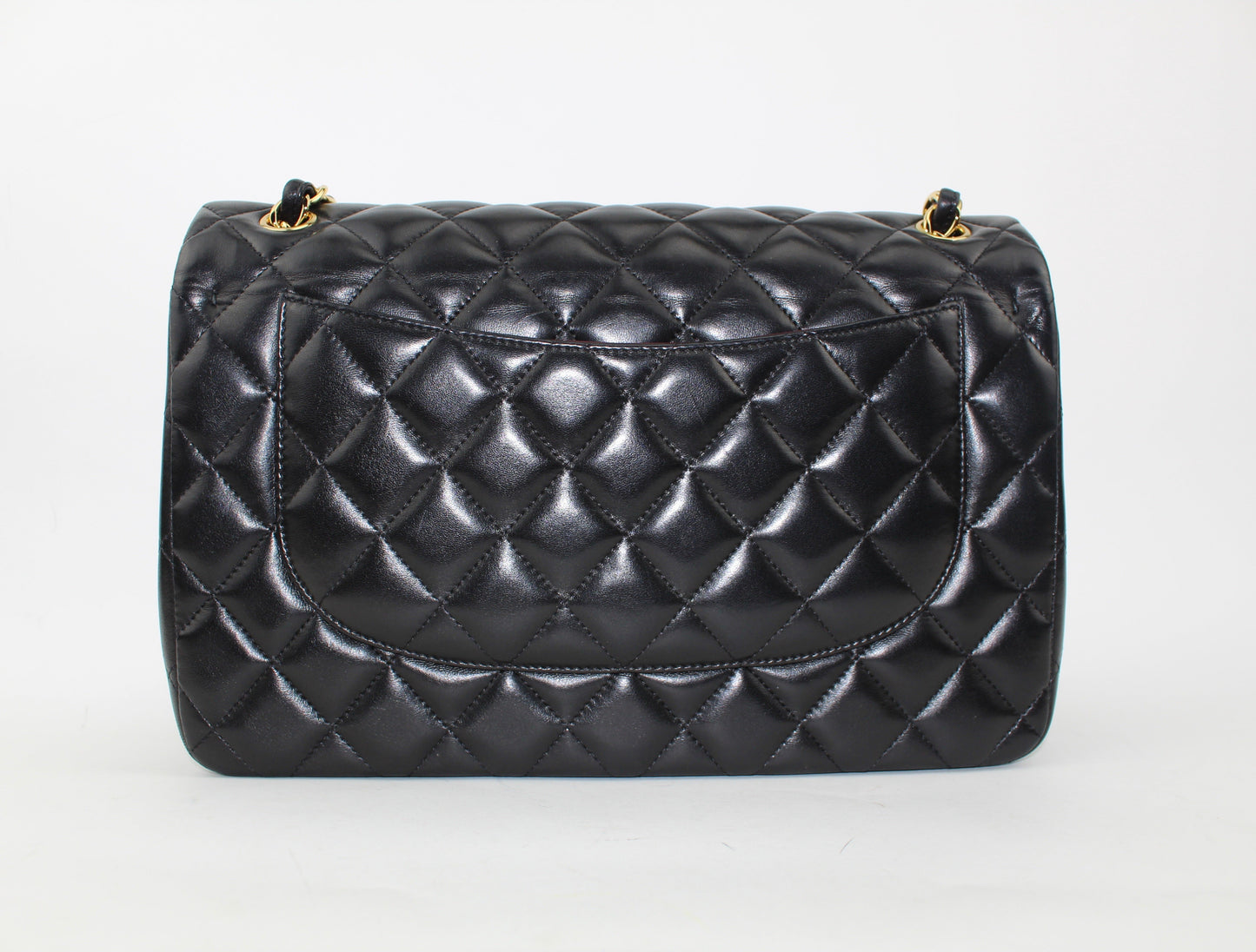 CHANEL JUMBO LAMBSKIN DOUBLE FLAP BAG