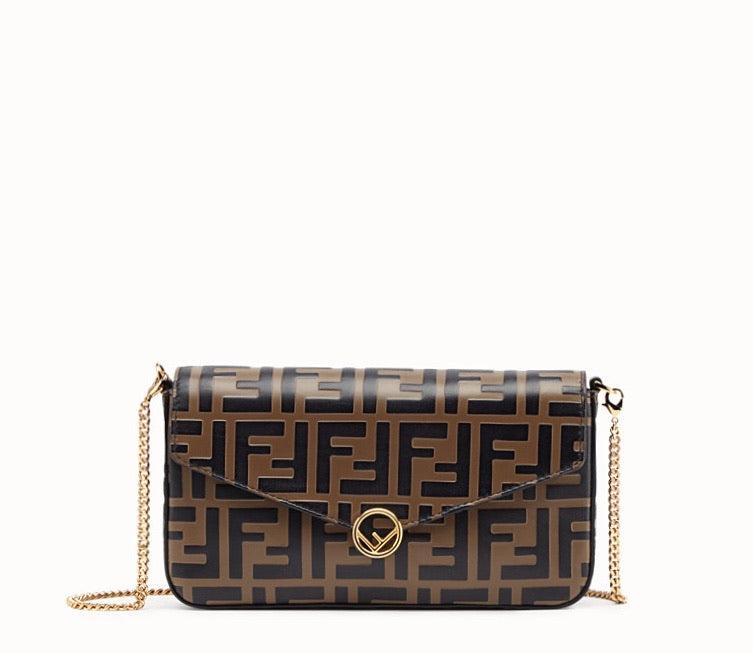 FENDI CHAIN WALLET WITH POUCHES