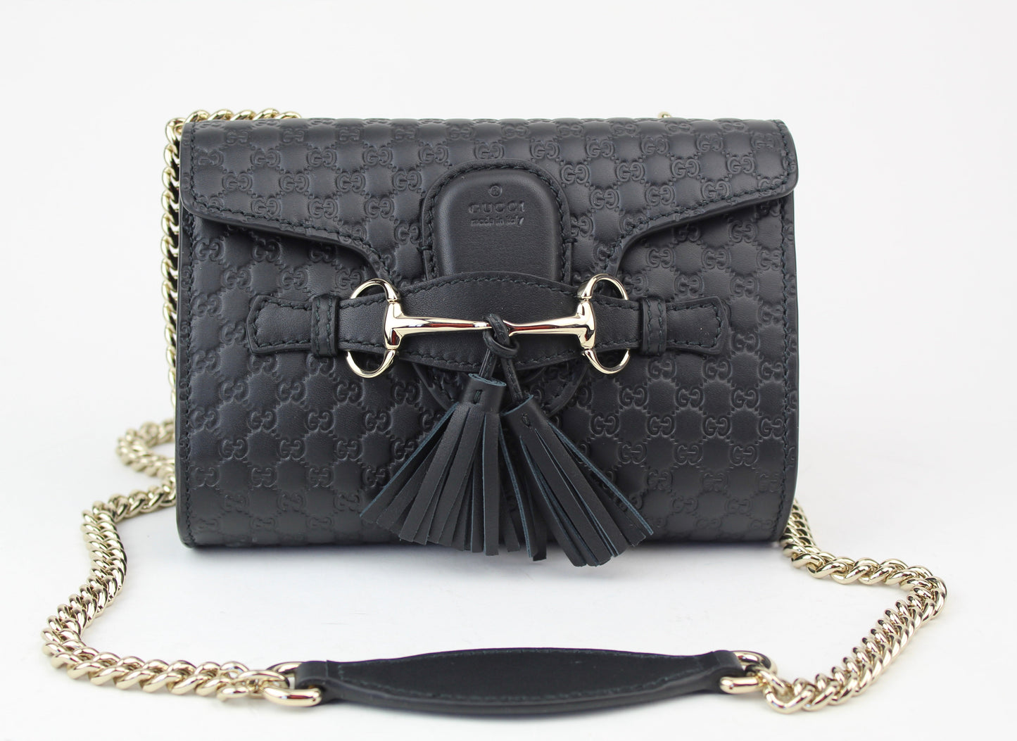 Gucci Emily Guccissima Mini Chain Bag black