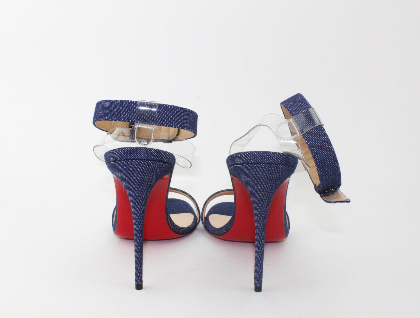 CHRISTIAN LOUBOUTIN JONATINA 100 DENIM PVC
