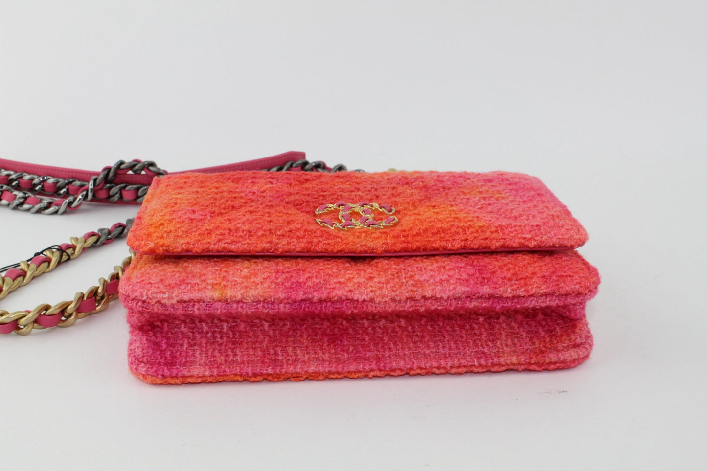 Chanel 19 Wallet on Chain Orange & Pink