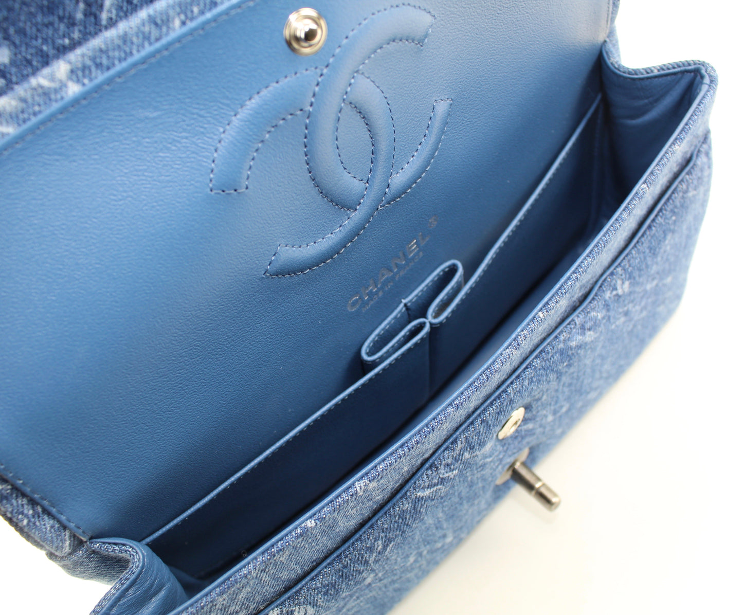 CHANEL DENIM FLAP BAG