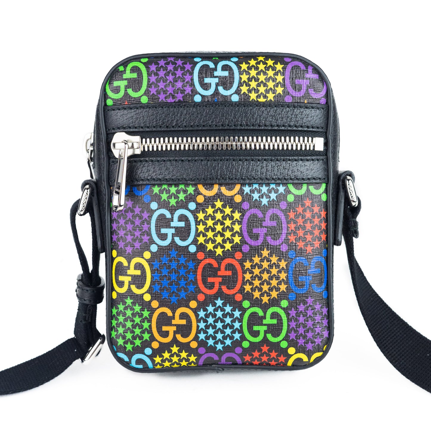 Gucci  Supreme Monogram Psychedelic Messenger Bag Black