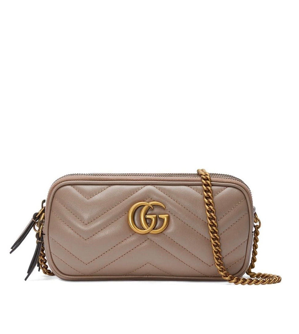 GUCCI GG MARMONT CHAIN BAG TRIPLE ZIP