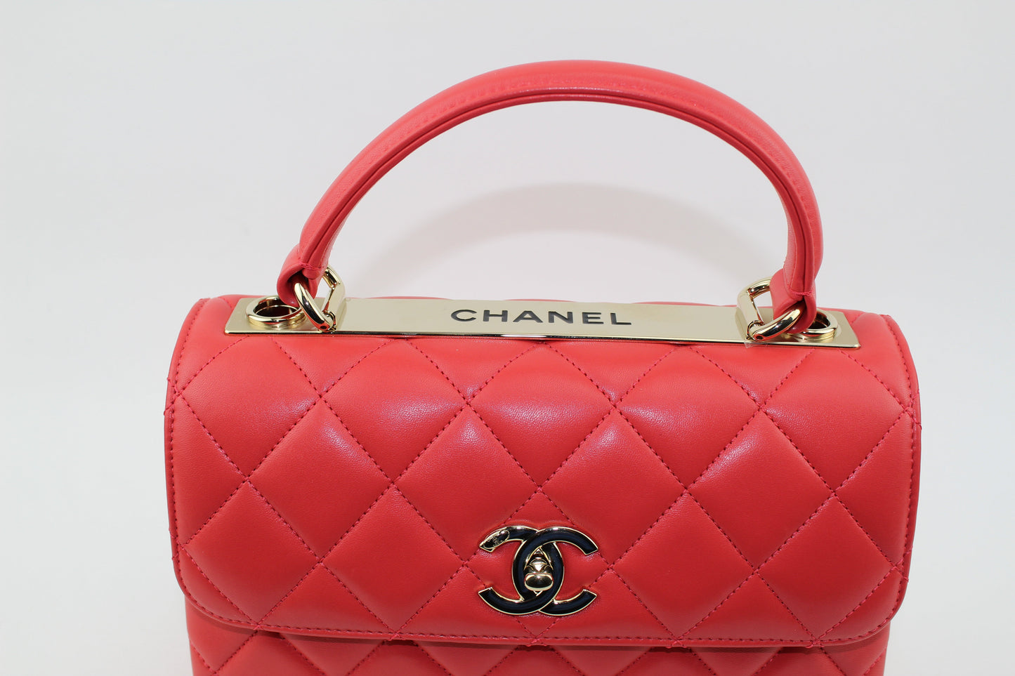 CHANEL FLAP BAG WITH TOP HANDLE