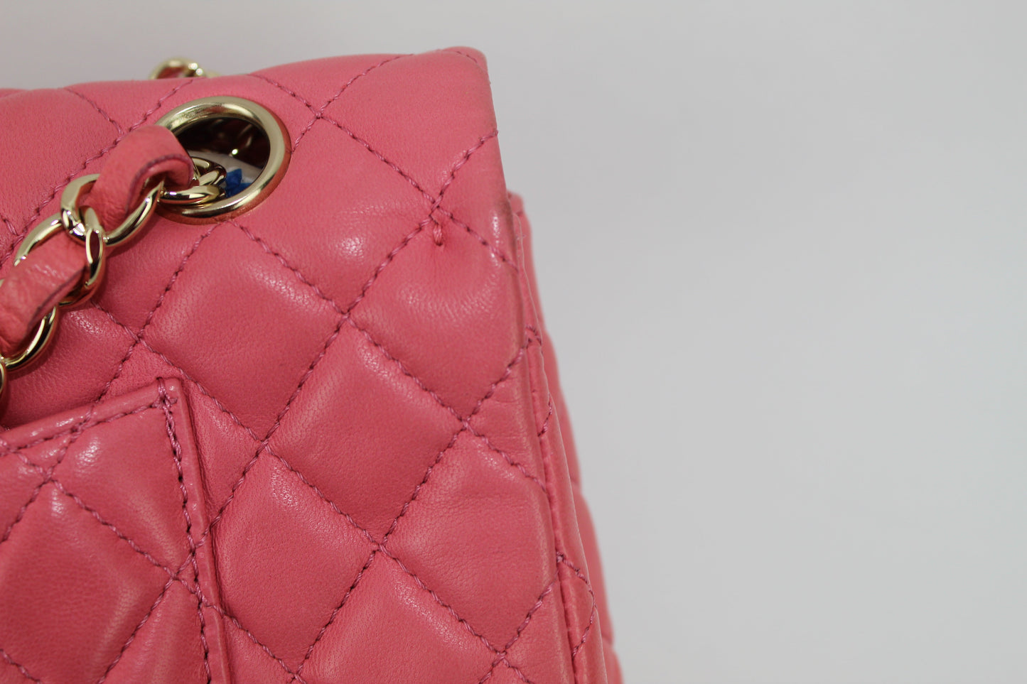 CHANEL SMALL LAMBSKIN FLAP BAG IN PINK