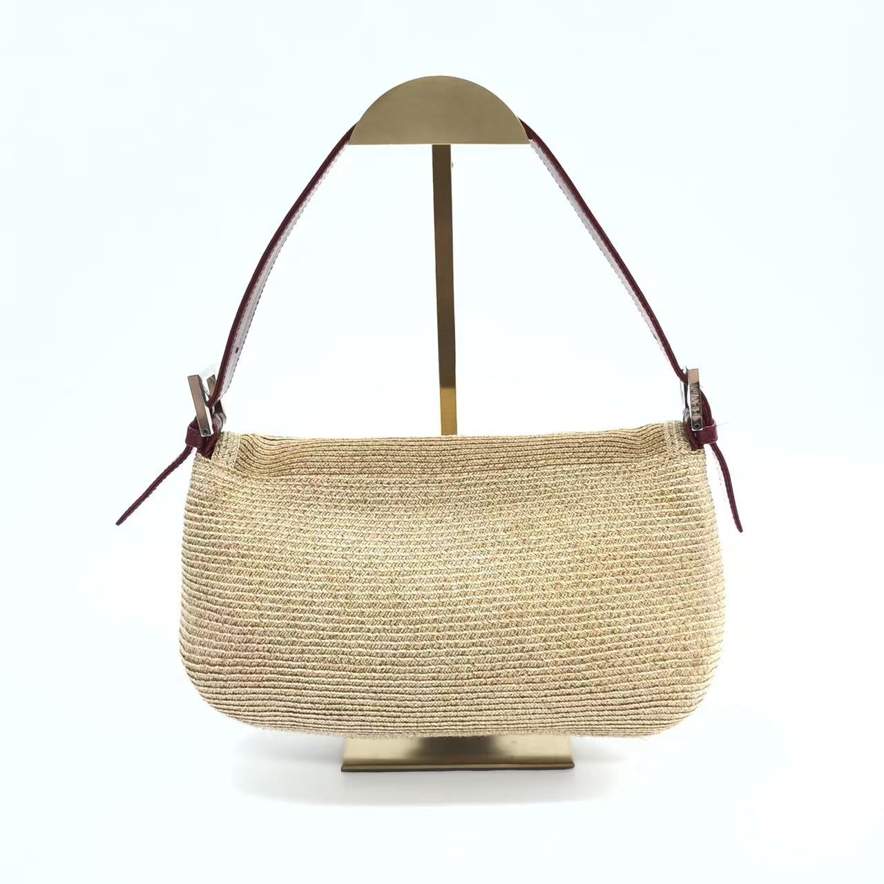 Fendi Baguette Straw Raffia bag with leather lining