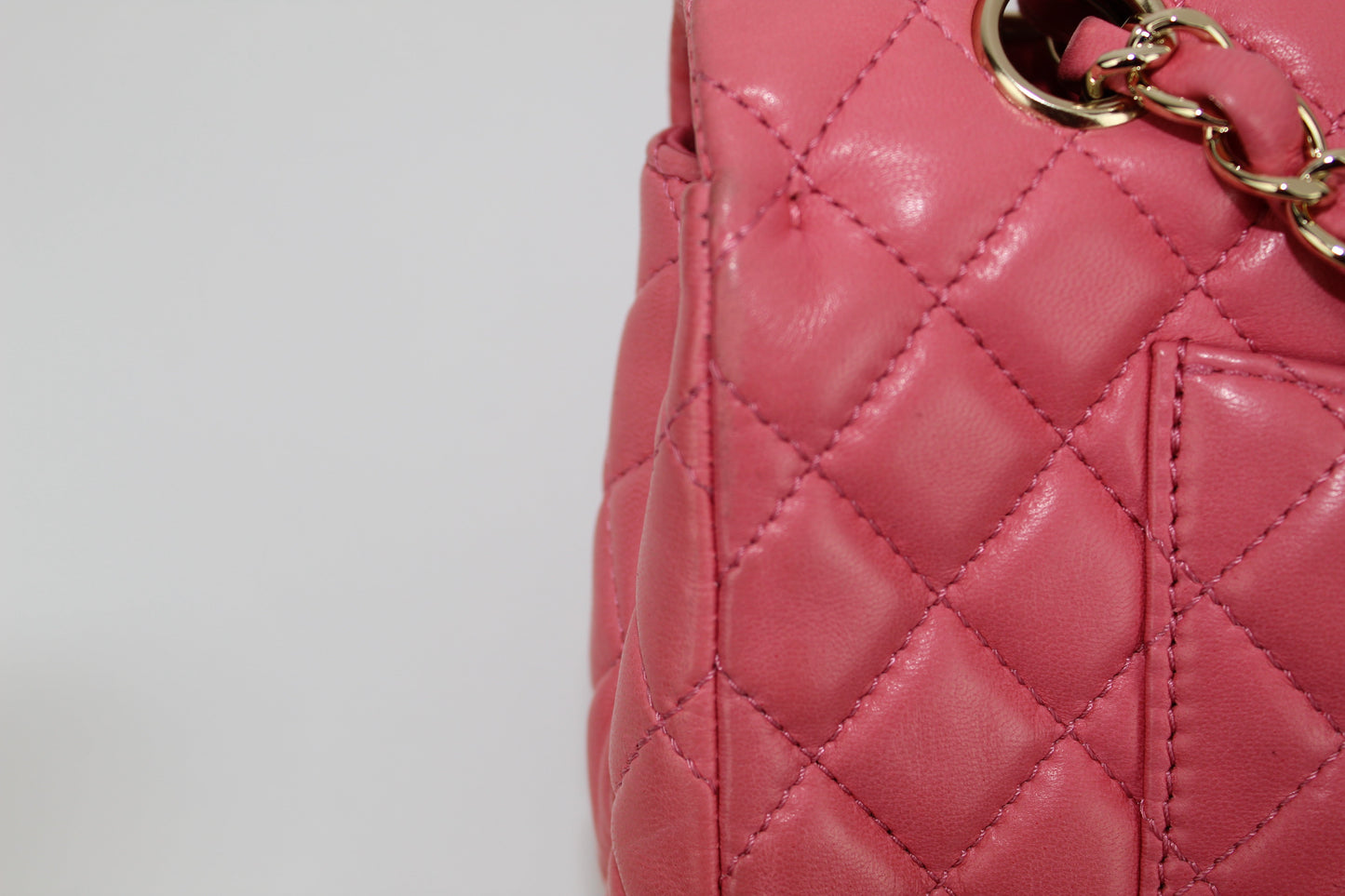 CHANEL SMALL LAMBSKIN FLAP BAG IN PINK