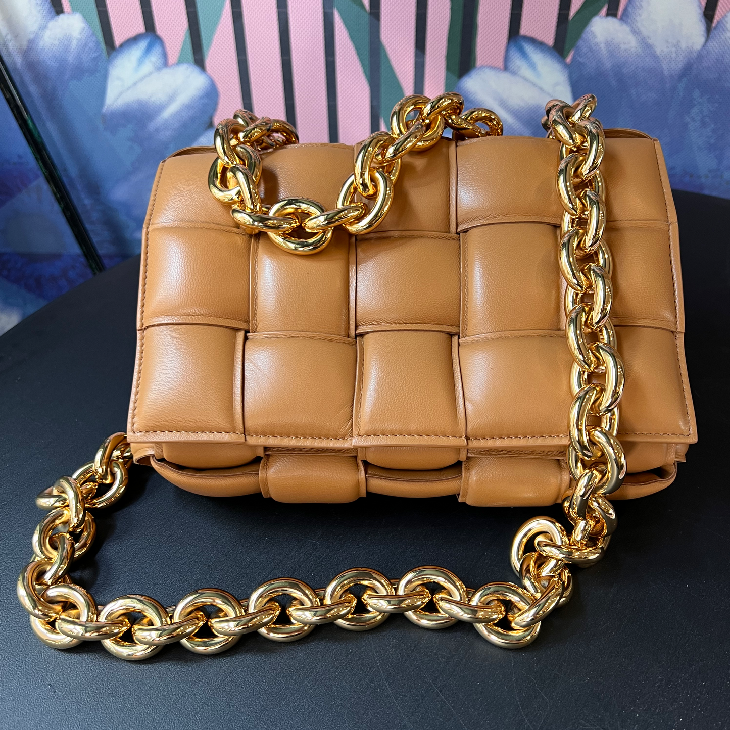 Bottega Veneta Chain Cassete Caramel