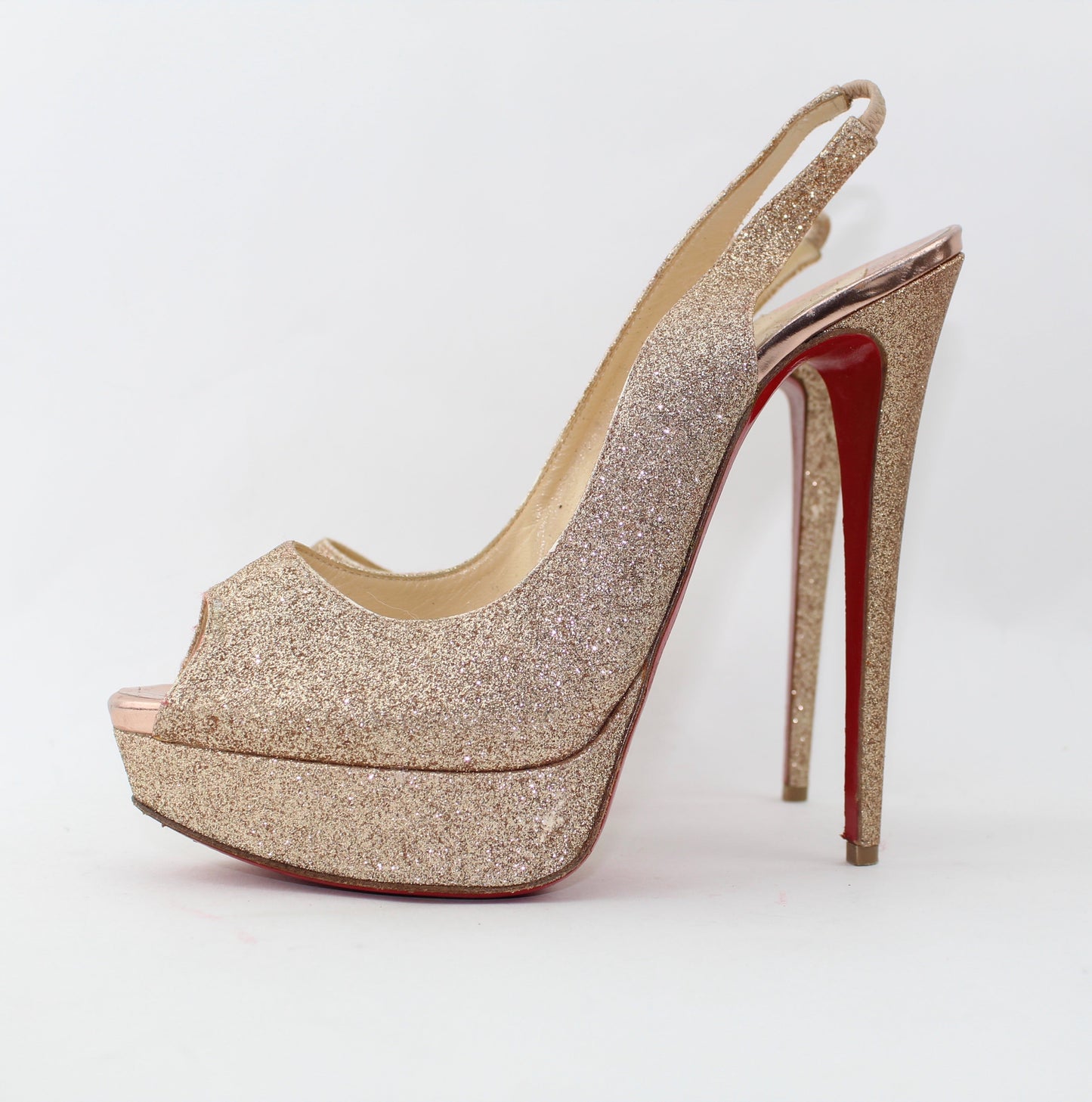 CHRISTIAN LOUBOUTIN LADY PEEP SLINGBACKS