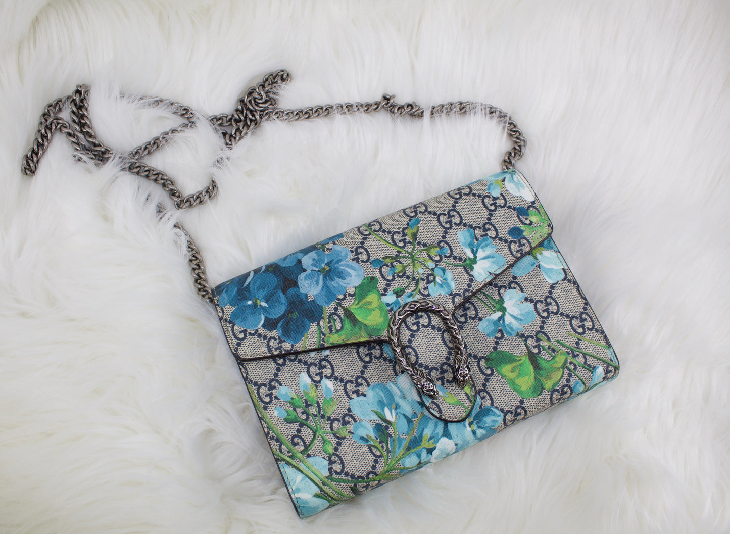 GUCCI DIONYSUS SMALL BLOOMS CHAIN BAG