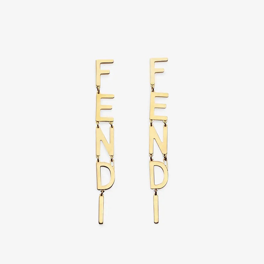 Fendi Signature Logo Earrings