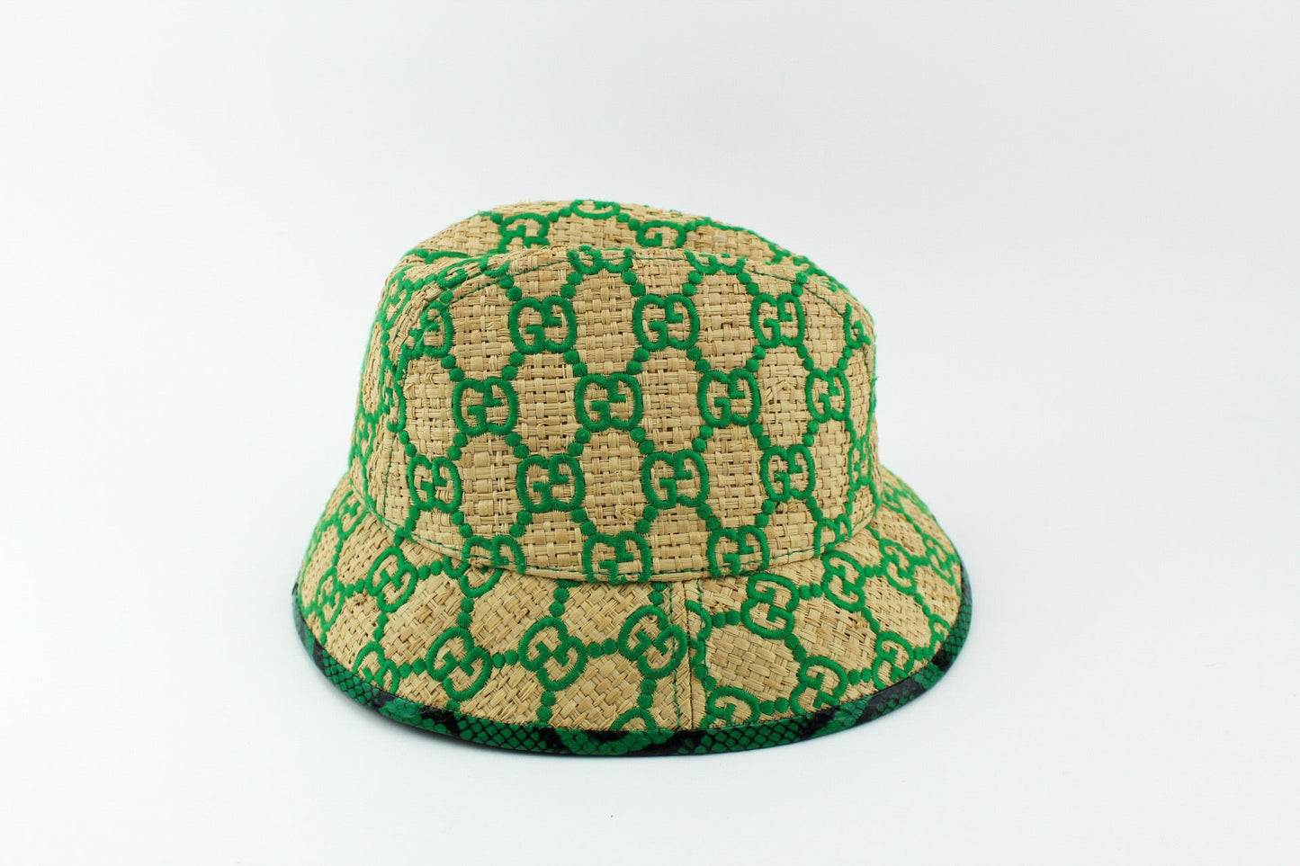 Gucci GG Fedora Hat With Snakeskin