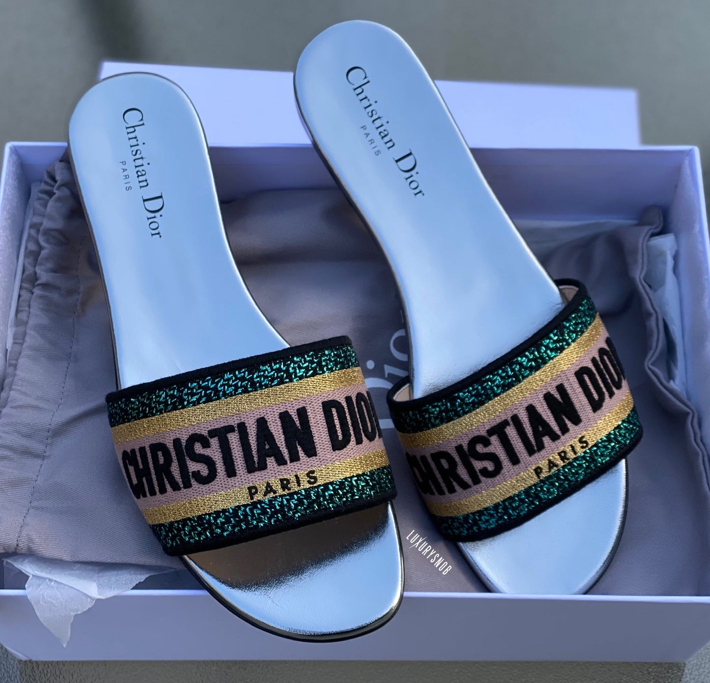 CHRISTIAN DIOR DWAY SLIDES