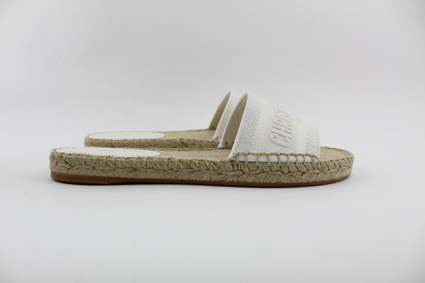 DIOR GRANVILLE OBLIQUE EMBROIDERED COTTON SLIDES