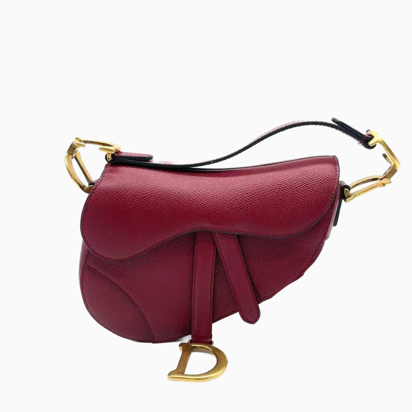 Dior Saddle bag red grain leather mini size with strap