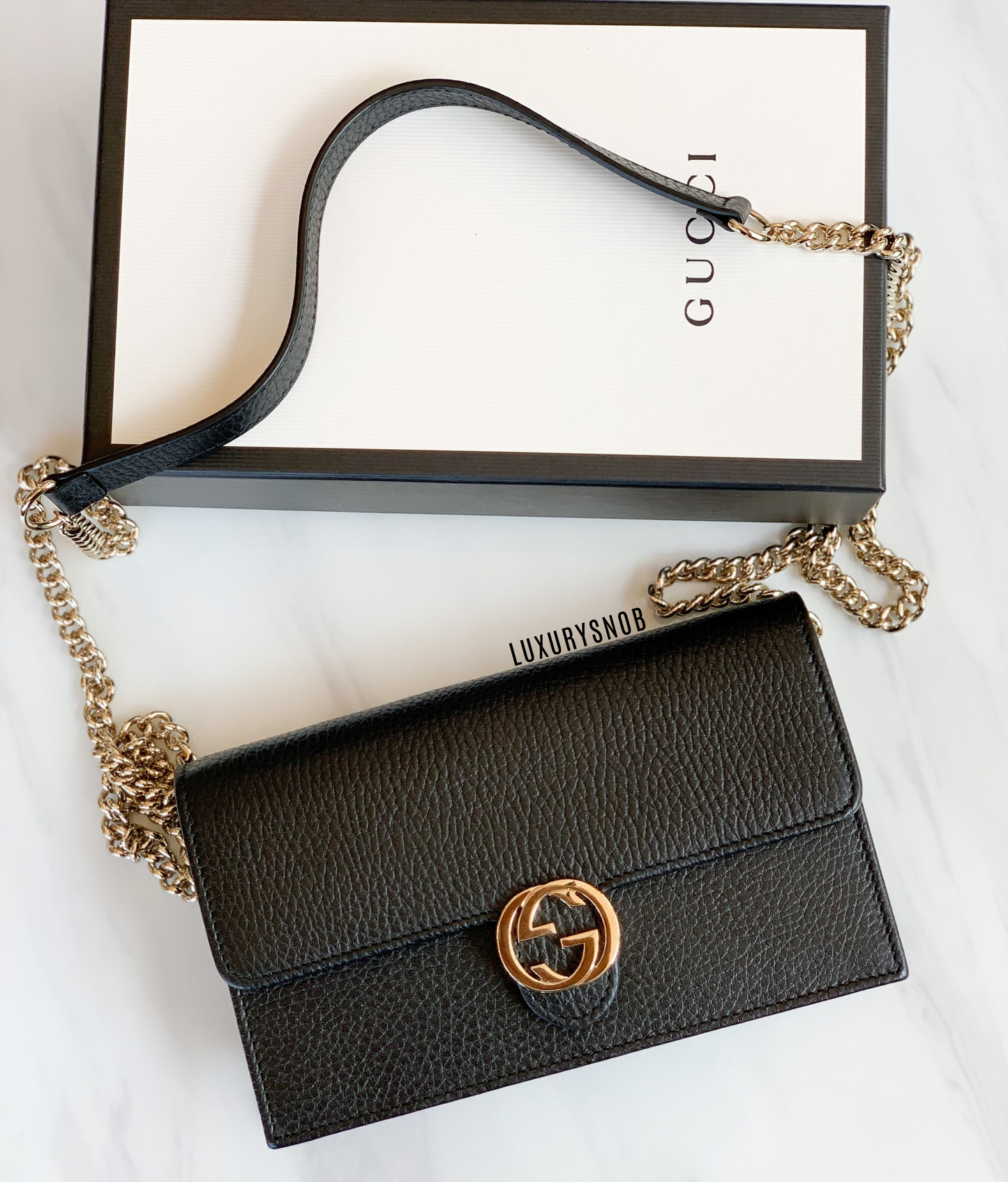 Gucci Icon Chain Bag in Black