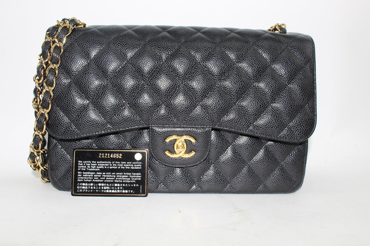 CHANEL CAVIAR DOUBLE FLAP MEDIUM BAG