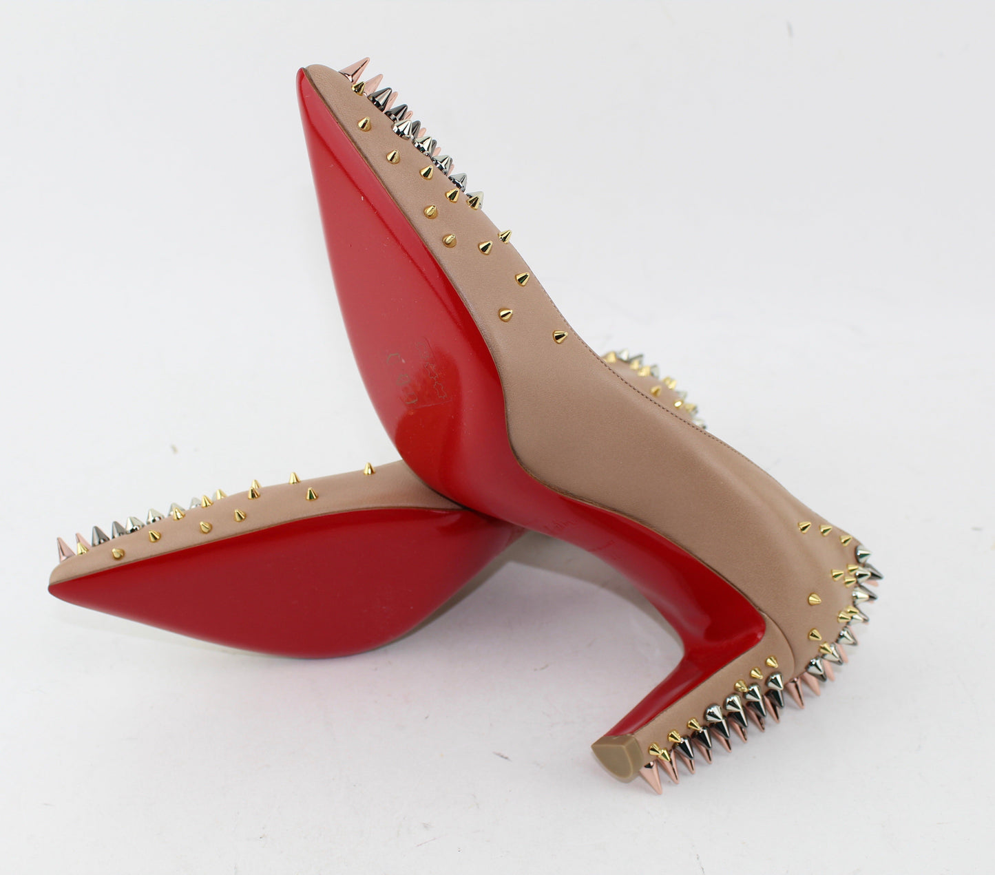 CHRISTIAN LOUBOUTIN GOLDOPUMP 70MM SIZE 37