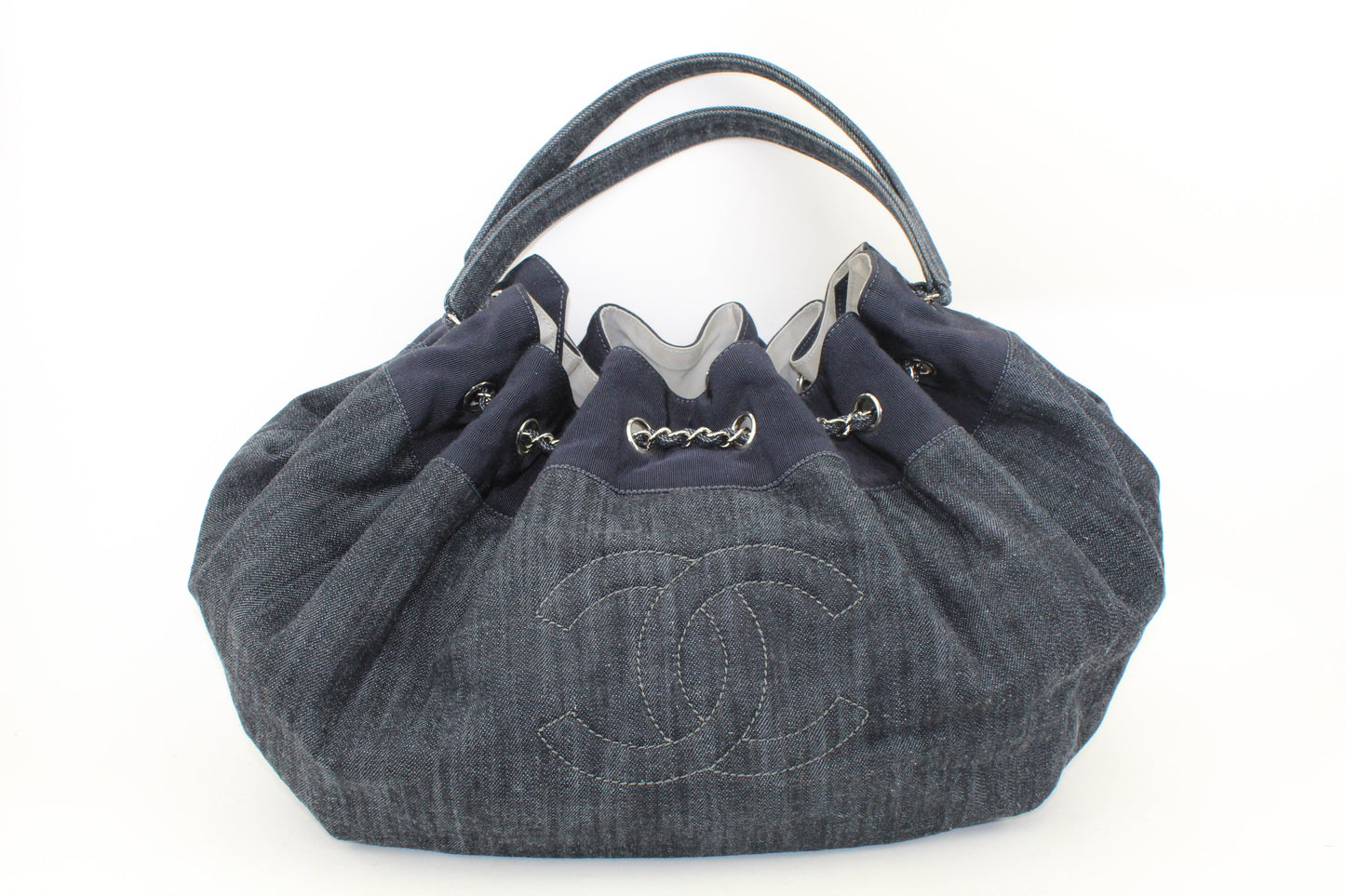 Chanel Quilted Denim large Cabas Bag