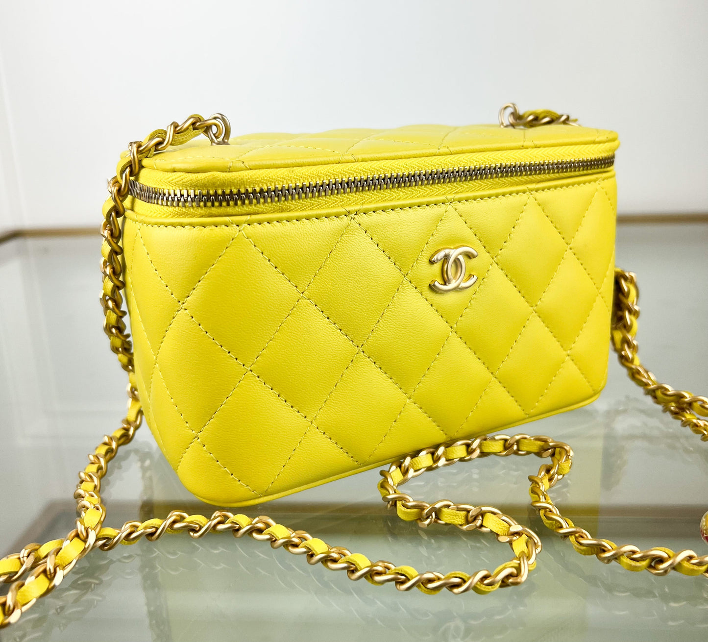 Chanel Pearl Vanity Case with Chain