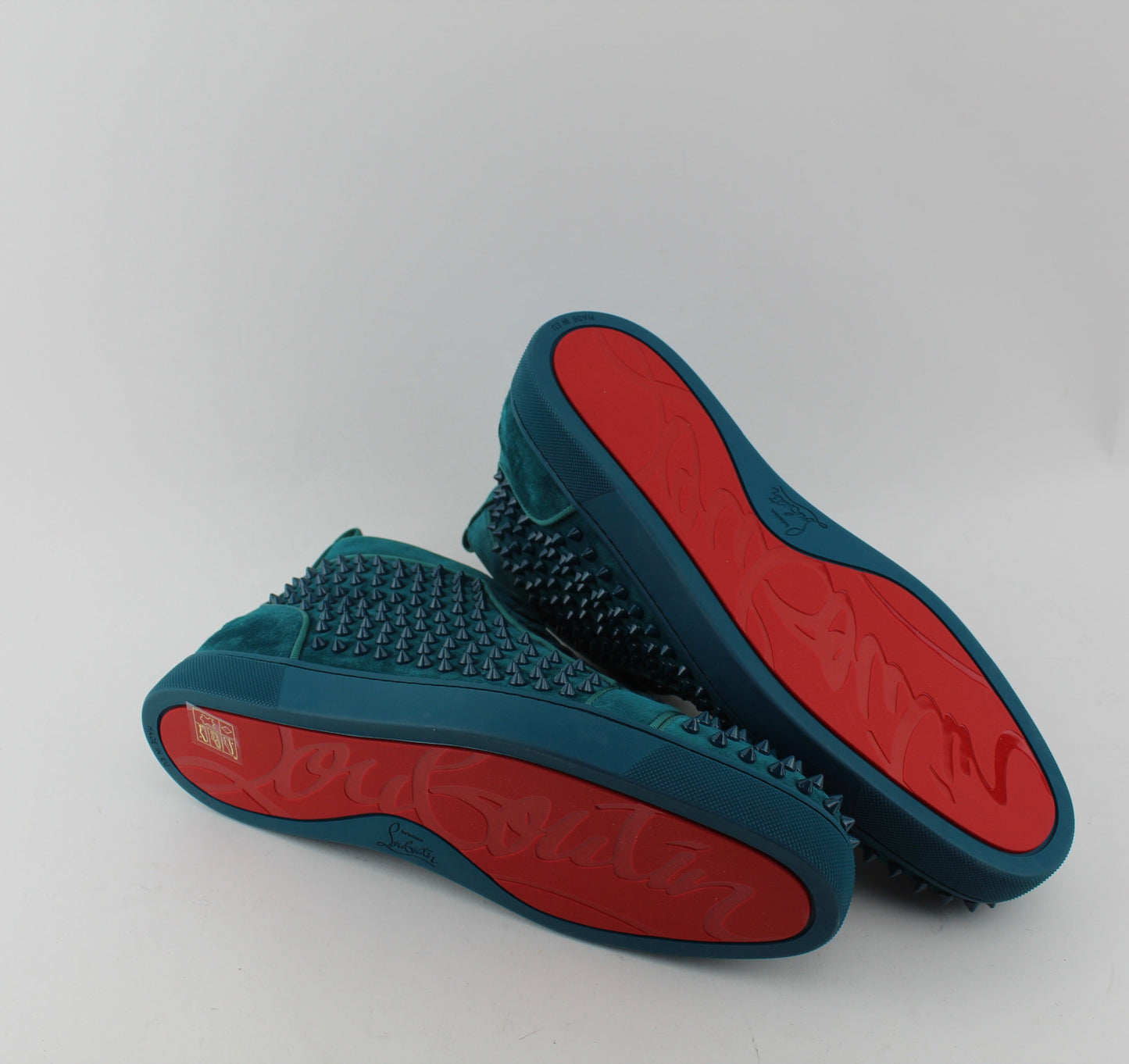 CHRISTIAN LOUBOUTIN  LOUIS SPIKES HIGH TOP SNEAKER SIZE 45