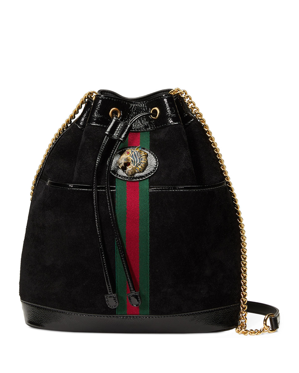 Gucci  Rajah Suede Medium Bucket Bag