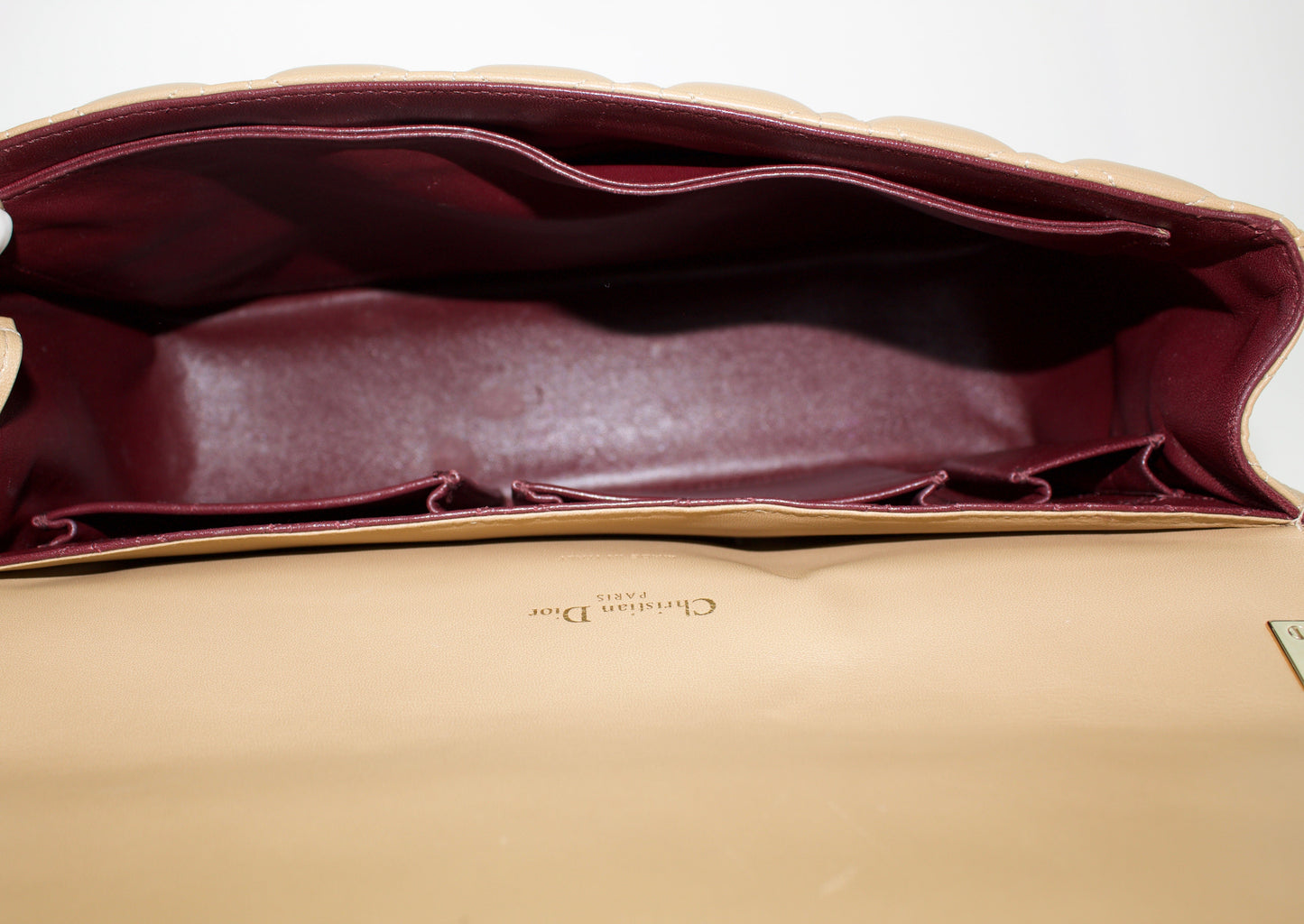 DIOR QUILTED LEATHER LARGE MISS DIOR FLAP BAG