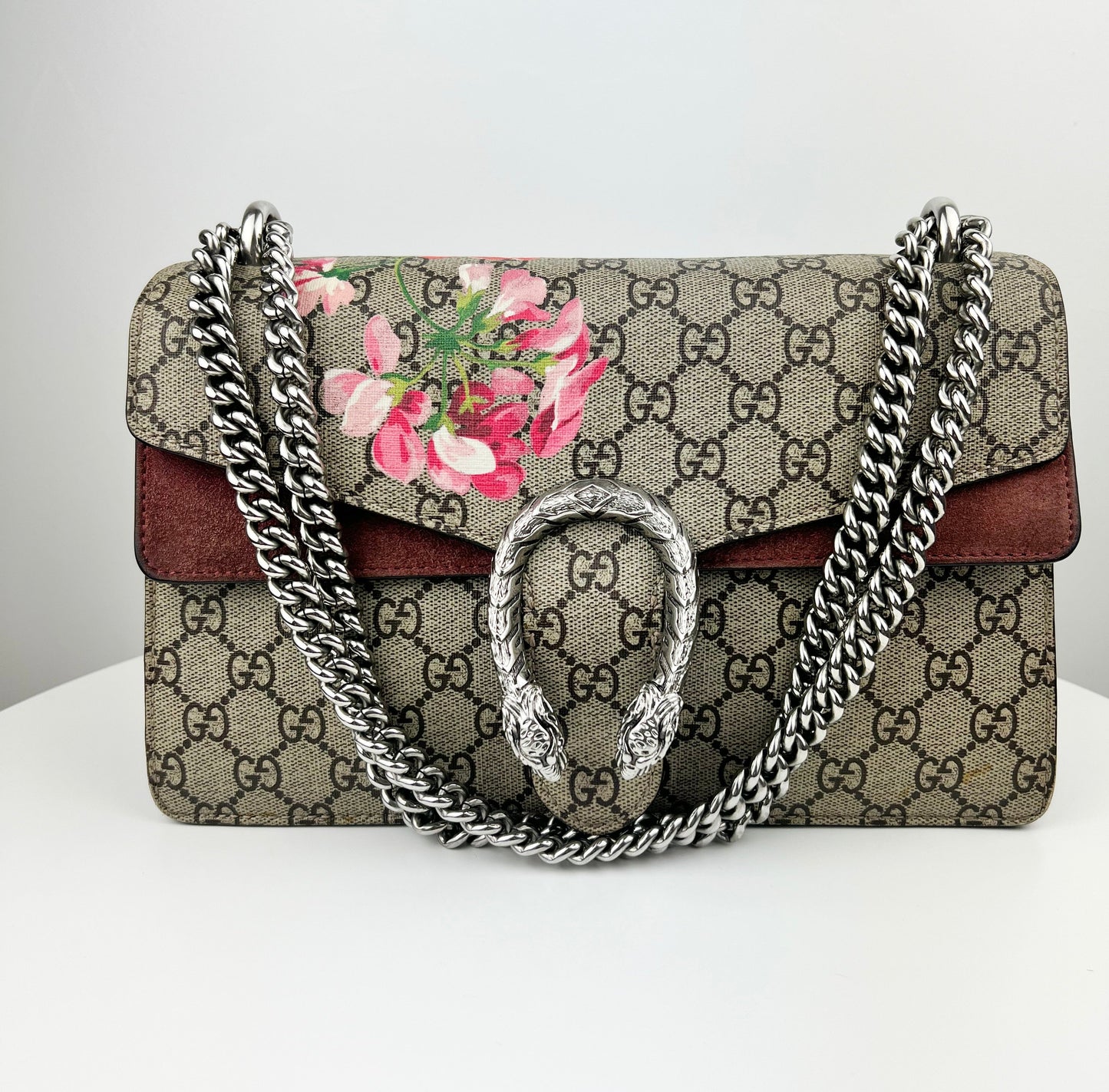 GG Supreme Monogram Medium Dionysus Shoulder Bag Blooms