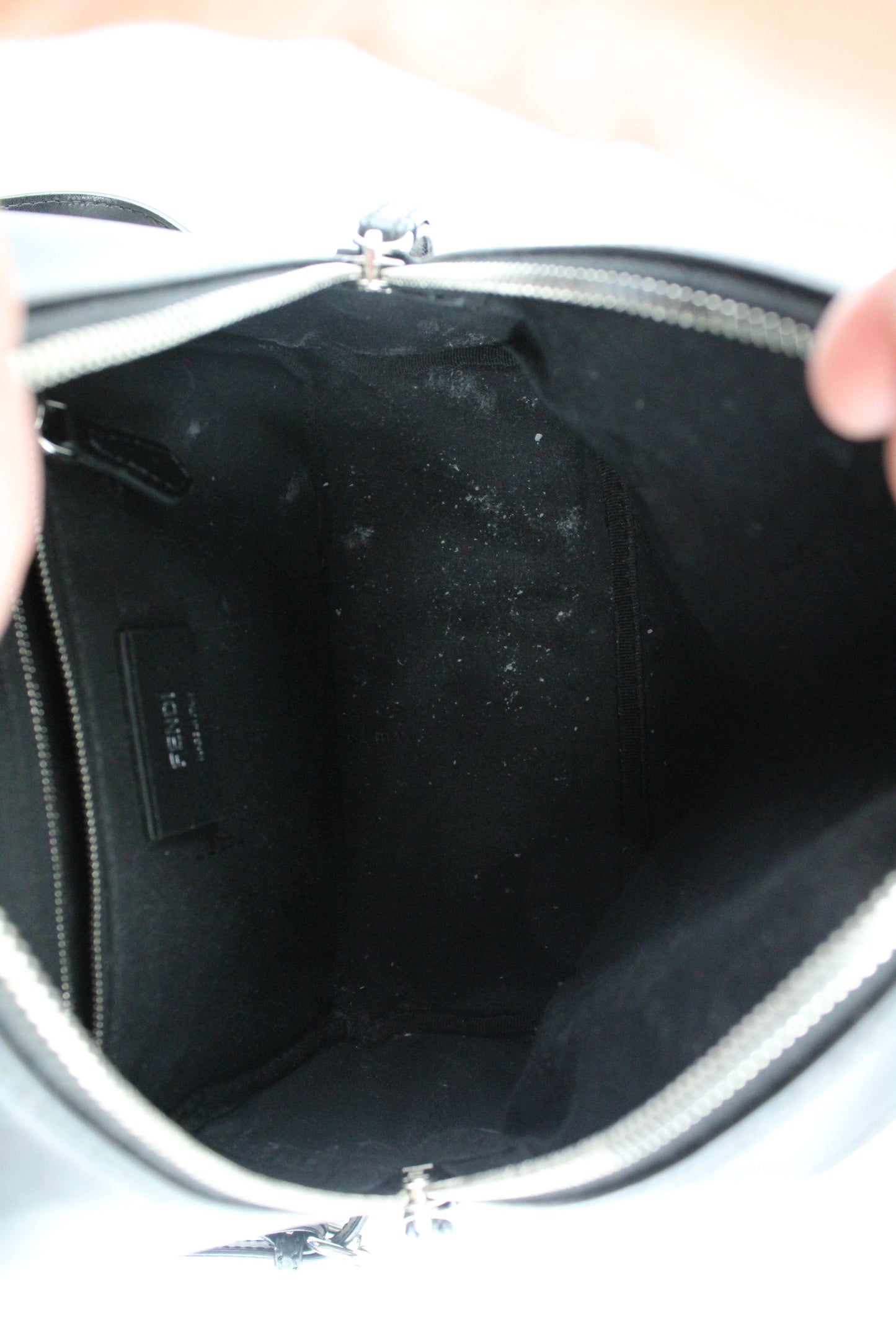 FENDI MINI PEARL BOW LEATHER BACKPACK
