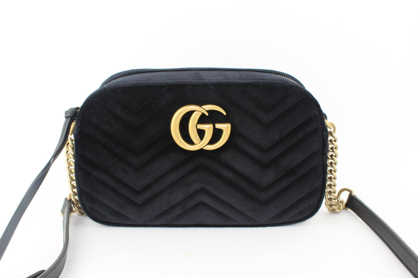 Gucci GG Marmont Velvet Camera Bag Black