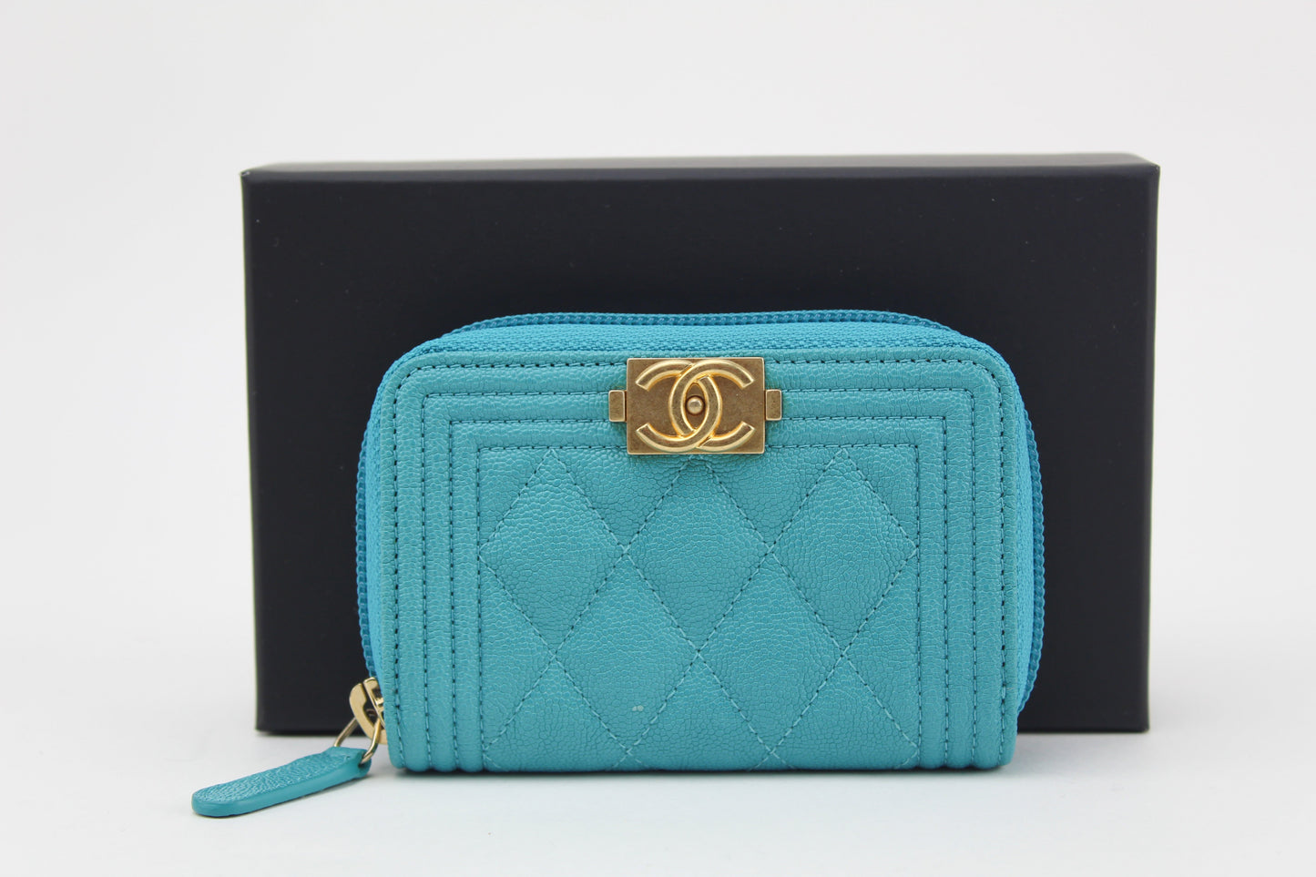 Chanel O-Coin Wallet Turqouise