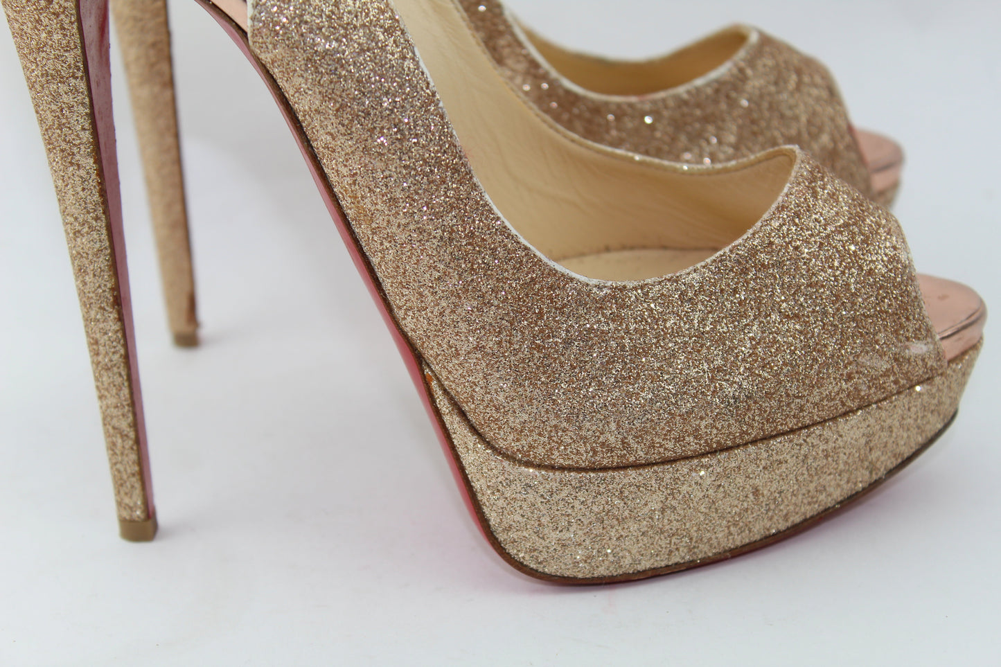 CHRISTIAN LOUBOUTIN LADY PEEP SLINGBACKS
