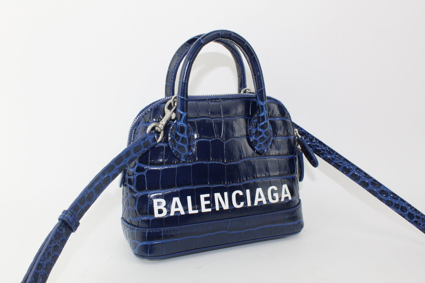 Balenciaga Ville Xxs Top Handle Croc Bag