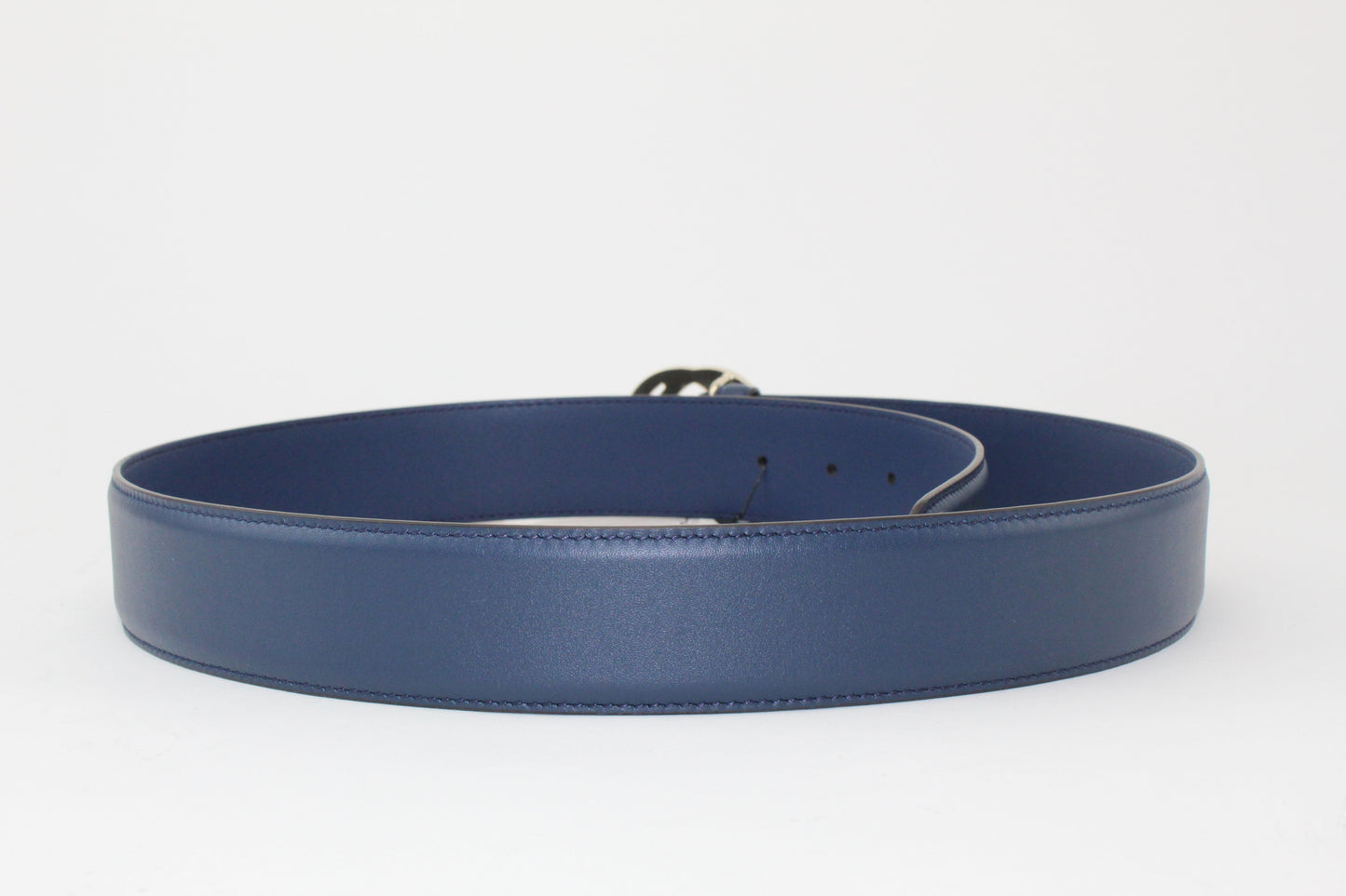 Gucci GG Leather Belt blue