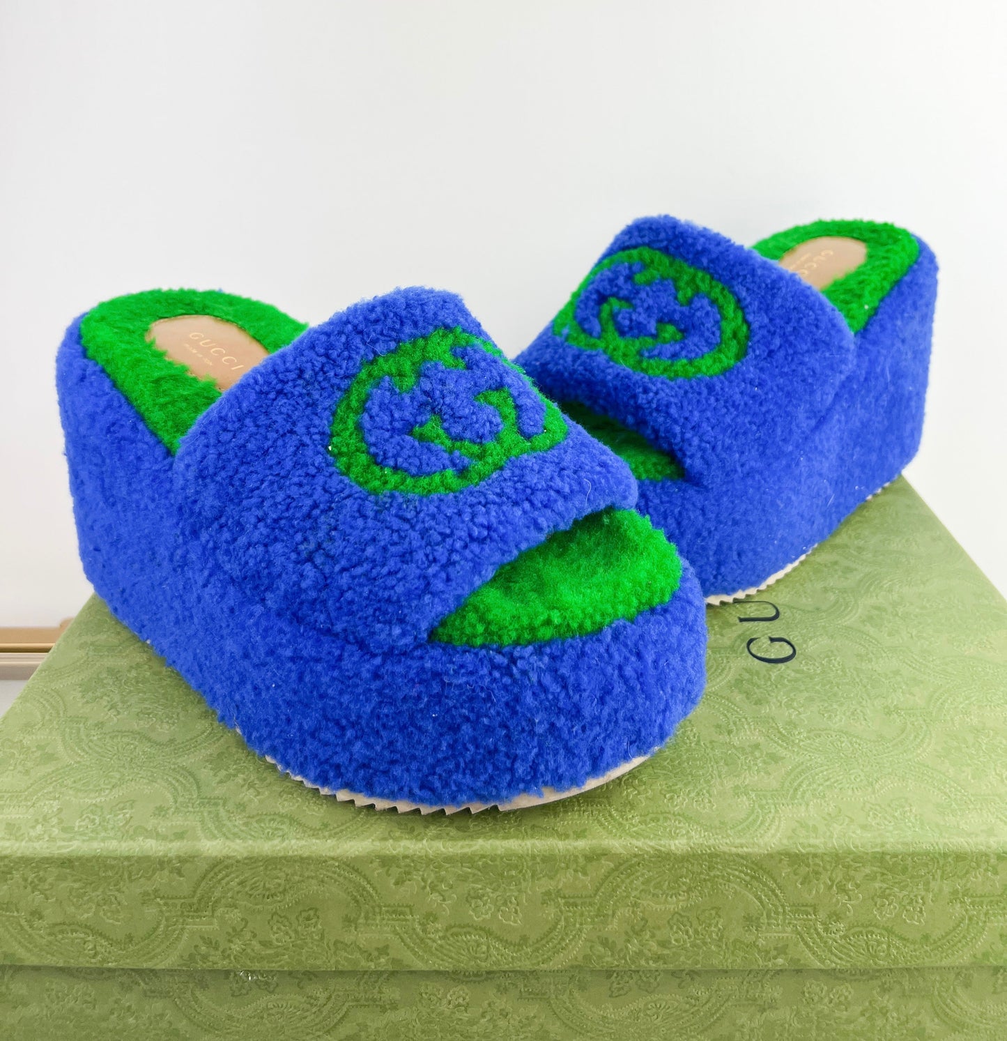Gucci Interlocking G 100mm wedge sandal