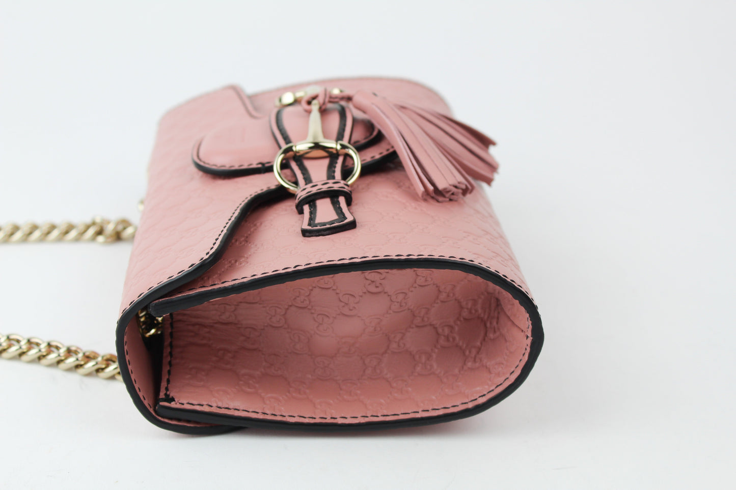 Gucci Emily Guccissima Mini Chain Shoulder Bag pink